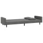 Sofá cama de 2 plazas con dos almohadas terciopelo gris oscuro de , Sofás - Ref: Foro24-375919, Precio: 264,13 €, Descuento: %