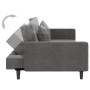 Sofá cama de 2 plazas con dos almohadas terciopelo gris oscuro de , Sofás - Ref: Foro24-375919, Precio: 249,99 €, Descuento: %