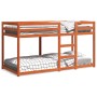 Solid wax brown pine wood bunk bed 80x200 cm by , Beds and accessories - Ref: Foro24-844828, Price: 157,48 €, Discount: %