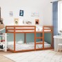 Solid wax brown pine wood bunk bed 80x200 cm by , Beds and accessories - Ref: Foro24-844828, Price: 157,48 €, Discount: %