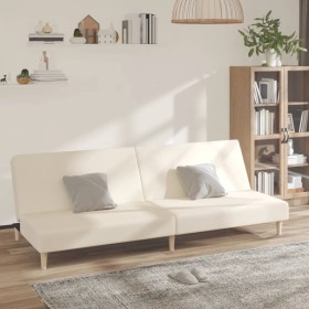 Sofá cama de 2 plazas tela color crema de , Sofás - Ref: Foro24-375726, Precio: 216,46 €, Descuento: %