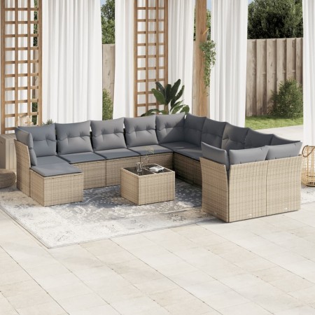 Garden sofa set 12 pieces and brown synthetic rattan cushions by , Garden sets - Ref: Foro24-3250458, Price: 816,25 €, Discou...