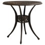 Bistro table and chairs 3 pieces cast aluminum bronze color by , Garden sets - Ref: Foro24-3070589, Price: 561,45 €, Discount: %