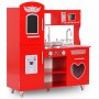 Toy kitchen made of red MDF 80x31x89 cm by vidaXL, kitchen and food toys - Ref: Foro24-80253, Price: 119,55 €, Discount: %