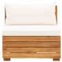 Garden furniture 8 pieces and cream white acacia wood cushions by , Garden sets - Ref: Foro24-46680, Price: 1,00 €, Discount: %