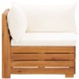 Garden furniture 8 pieces and cream white acacia wood cushions by , Garden sets - Ref: Foro24-46680, Price: 1,00 €, Discount: %