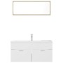 White engineered wood and Sonoma oak bathroom furniture set by , Bathroom furniture - Ref: Foro24-3071347, Price: 357,51 €, D...