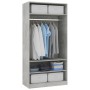 Concrete gray plywood cabinet 100x50x200 cm by , Wardrobes - Ref: Foro24-800229, Price: 140,99 €, Discount: %