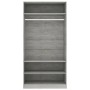 Armario de madera contrachapada gris hormigón 100x50x200 cm de , Armarios roperos - Ref: Foro24-800229, Precio: 140,99 €, Des...