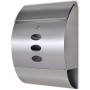 Rounded stainless steel mailbox by , mailboxes - Ref: Foro24-50351, Price: 45,36 €, Discount: %