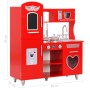 Toy kitchen made of red MDF 80x31x89 cm by vidaXL, kitchen and food toys - Ref: Foro24-80253, Price: 119,55 €, Discount: %