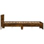 Estructura de cama con cabecero roble ahumado 135x190 cm de , Camas y somieres - Ref: Foro24-3207508, Precio: 149,99 €, Descu...