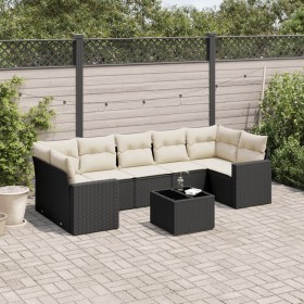 8-piece garden sofa set and black synthetic rattan cushions by , Modular outdoor sofas - Ref: Foro24-3251073, Price: 493,76 €...