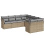 Gartensofa-Set mit beigen Kissen 8 Stück PE-Rattan von , Gartensets - Ref: Foro24-3250428, Preis: 589,80 €, Rabatt: %