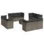 Gartensofa-Set mit Kissen, 13-teilig, graues synthetisches Rattan von , Gartensets - Ref: Foro24-3217340, Preis: 938,40 €, Ra...