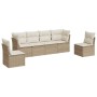 Gartensofa-Set mit Kissen, 6-teilig, beiges synthetisches Rattan von , Gartensets - Ref: Foro24-3217368, Preis: 442,57 €, Rab...