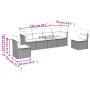 Gartensofa-Set mit Kissen, 6-teilig, beiges synthetisches Rattan von , Gartensets - Ref: Foro24-3217368, Preis: 442,57 €, Rab...