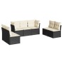 7-piece garden dining set and black synthetic rattan cushions by , Garden sets - Ref: Foro24-3217406, Price: 425,46 €, Discou...