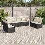 8-teiliges Gartensofa-Set und schwarze synthetische Rattankissen von , Gartensets - Ref: Foro24-3217446, Preis: 510,22 €, Rab...