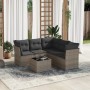 Set de muebles de jardín 6 pzas y cojines ratán sintético gris de , Conjuntos de jardín - Ref: Foro24-3217630, Precio: 396,07...