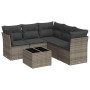 6-piece garden furniture set and gray synthetic rattan cushions by , Garden sets - Ref: Foro24-3217630, Price: 387,61 €, Disc...