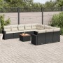 Set de sofás de jardín 12 piezas cojines ratán sintético negro de , Sofás modulares de exterior - Ref: Foro24-3224348, Precio...