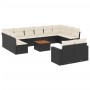 Set de sofás de jardín y cojines 13 pzas ratán sintético negro de , Sofás modulares de exterior - Ref: Foro24-3224355, Precio...