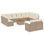 Set sofás de jardín con cojines 13 pzas ratán sintético beige de , Sofás modulares de exterior - Ref: Foro24-3224357, Precio:...