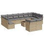 Gartensofa-Set mit Kissen, 13-teilig, beiges synthetisches Rattan von , Gartensets - Ref: Foro24-3218439, Preis: 867,70 €, Ra...