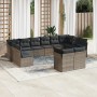 Set de sofás de jardín 12 pzas con cojines ratán sintético gris de , Conjuntos de jardín - Ref: Foro24-3218430, Precio: 740,7...