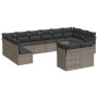 12-teiliges Gartensofa-Set mit grauen synthetischen Rattankissen von , Gartensets - Ref: Foro24-3218430, Preis: 740,76 €, Rab...