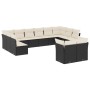 Gartensofa-Set 12-teilig mit schwarzen synthetischen Rattankissen von , Gartensets - Ref: Foro24-3218426, Preis: 707,09 €, Ra...