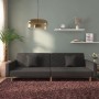 2-seater sofa bed with two black fabric pillows by , Sofas - Ref: Foro24-375901, Price: 253,10 €, Discount: %