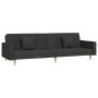 Sofá cama de 2 plazas con dos almohadas tela negro de , Sofás - Ref: Foro24-375901, Precio: 255,26 €, Descuento: %