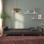 Sofá cama de 2 plazas con dos almohadas tela negro de , Sofás - Ref: Foro24-375901, Precio: 255,26 €, Descuento: %