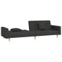 Sofá cama de 2 plazas con dos almohadas tela negro de , Sofás - Ref: Foro24-375901, Precio: 255,26 €, Descuento: %