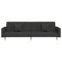 Sofá cama de 2 plazas con dos almohadas tela negro de , Sofás - Ref: Foro24-375901, Precio: 255,26 €, Descuento: %