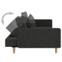 Sofá cama de 2 plazas con dos almohadas tela negro de , Sofás - Ref: Foro24-375901, Precio: 255,26 €, Descuento: %