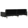 Sofá cama de 2 plazas con dos almohadas tela negro de , Sofás - Ref: Foro24-375901, Precio: 255,26 €, Descuento: %