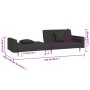 2-seater sofa bed with two black fabric pillows by , Sofas - Ref: Foro24-375901, Price: 253,10 €, Discount: %