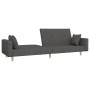 Sofá cama de 2 plazas con dos almohadas tela gris oscuro de , Sofás - Ref: Foro24-375742, Precio: 249,54 €, Descuento: %