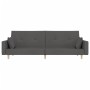 Sofá cama de 2 plazas con dos almohadas tela gris oscuro de , Sofás - Ref: Foro24-375742, Precio: 249,54 €, Descuento: %