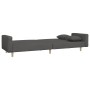 Sofá cama de 2 plazas con dos almohadas tela gris oscuro de , Sofás - Ref: Foro24-375742, Precio: 249,54 €, Descuento: %