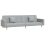 Sofá cama de 2 plazas con dos almohadas tela gris claro de , Sofás - Ref: Foro24-375899, Precio: 251,34 €, Descuento: %