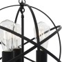 Schwarze kugelförmige Pendelleuchte mit 3 E27-Glühbirnen von vidaXL, Lampen - Ref: Foro24-281626, Preis: 94,99 €, Rabatt: %