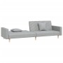 Sofá cama de 2 plazas con dos almohadas tela gris claro de , Sofás - Ref: Foro24-375899, Precio: 251,34 €, Descuento: %