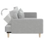 Sofá cama de 2 plazas con dos almohadas tela gris claro de , Sofás - Ref: Foro24-375899, Precio: 251,34 €, Descuento: %