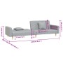 2-seater sofa bed with two pillows in light gray fabric by , Sofas - Ref: Foro24-375899, Price: 251,34 €, Discount: %