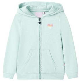 Children's zip-up hoodie light mint green mix 128 by , Kids T-shirts - Ref: Foro24-10992, Price: 17,99 €, Discount: %