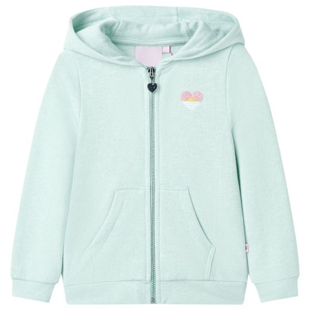 Kinder-Kapuzenpullover mit Reißverschluss, Hellmintgrün-Mix 128 von , Kinder-T-Shirts - Ref: Foro24-10992, Preis: 17,06 €, Ra...